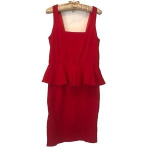 Vivienne  Tam Red Peplum Cocktail Mini Dress Party size S